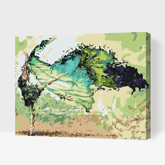 Måla efter nummer ballerina på canvas – perfekt för nybörjare och konstälskare