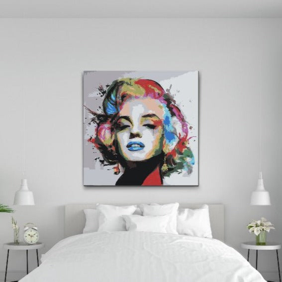 Klassisk bild av Marilyn Monroe – paint by numbers för filmälskare