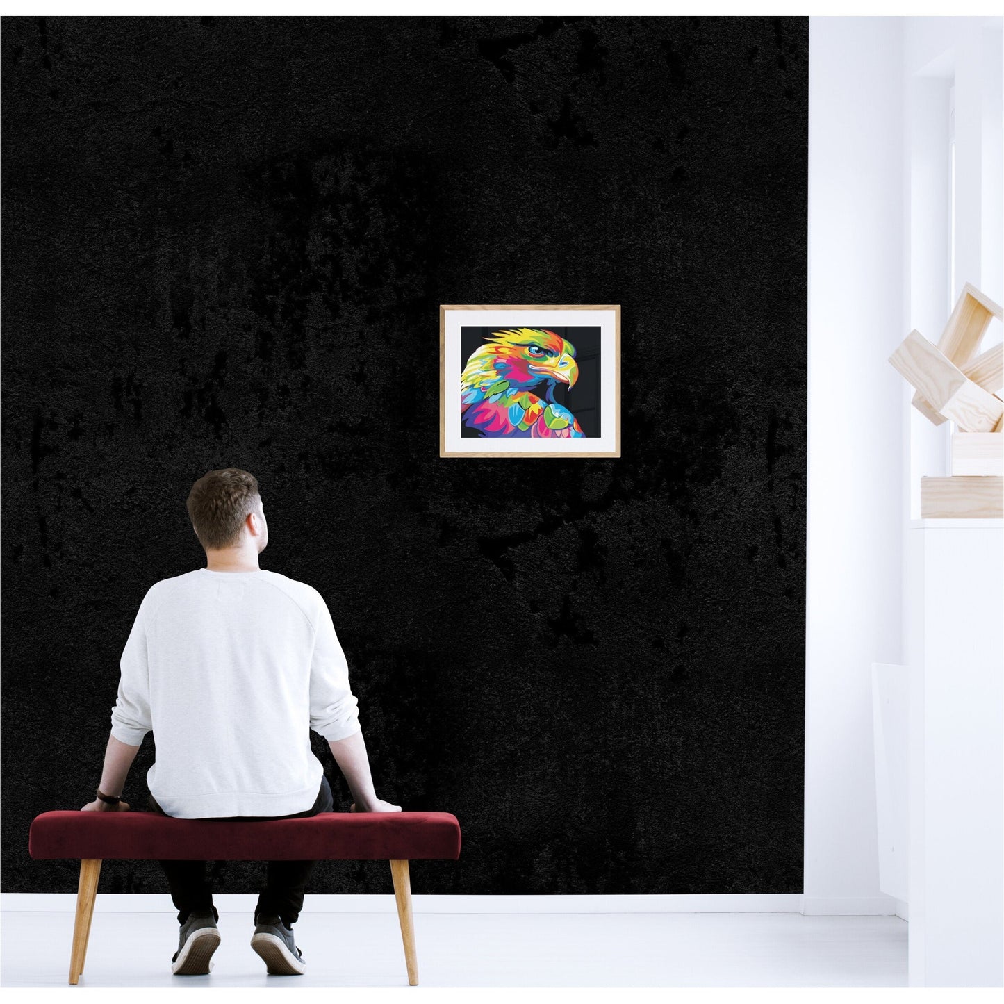 Måla Efter Nummer – Färgrann Örn Tavla med Power