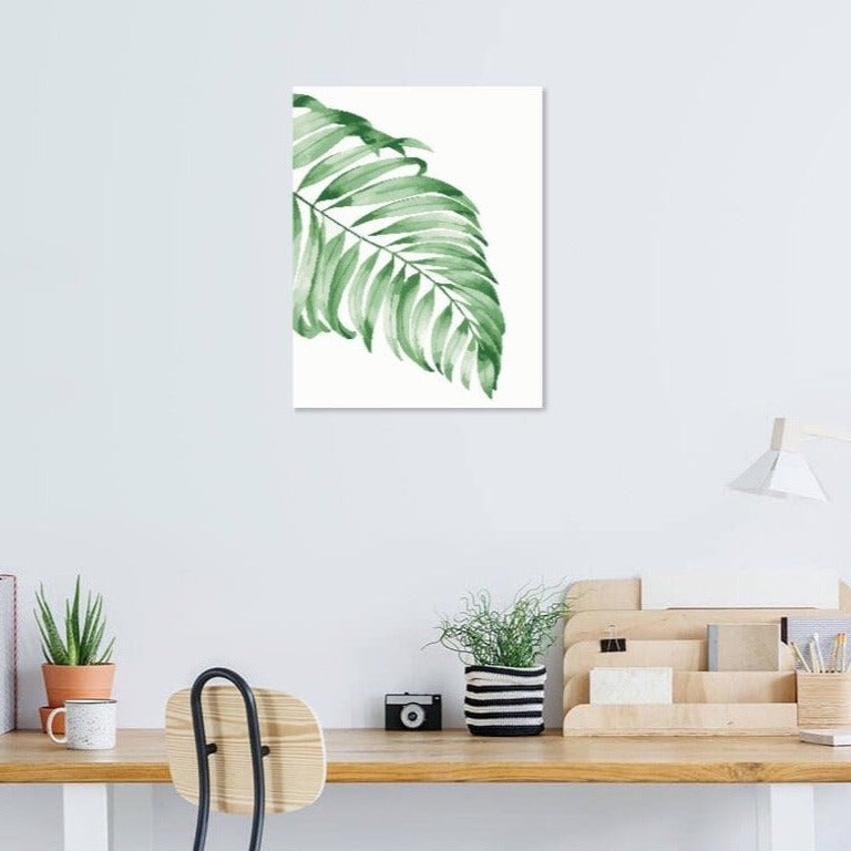 Måla efter nummer – Palmblad som tavla att måla själv