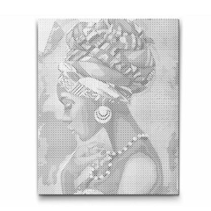 AFRIKANSK SKÖNHET - prick konst - dot painting - dot artAfrikansk Skönhet - prick konst - dot painting - dot art