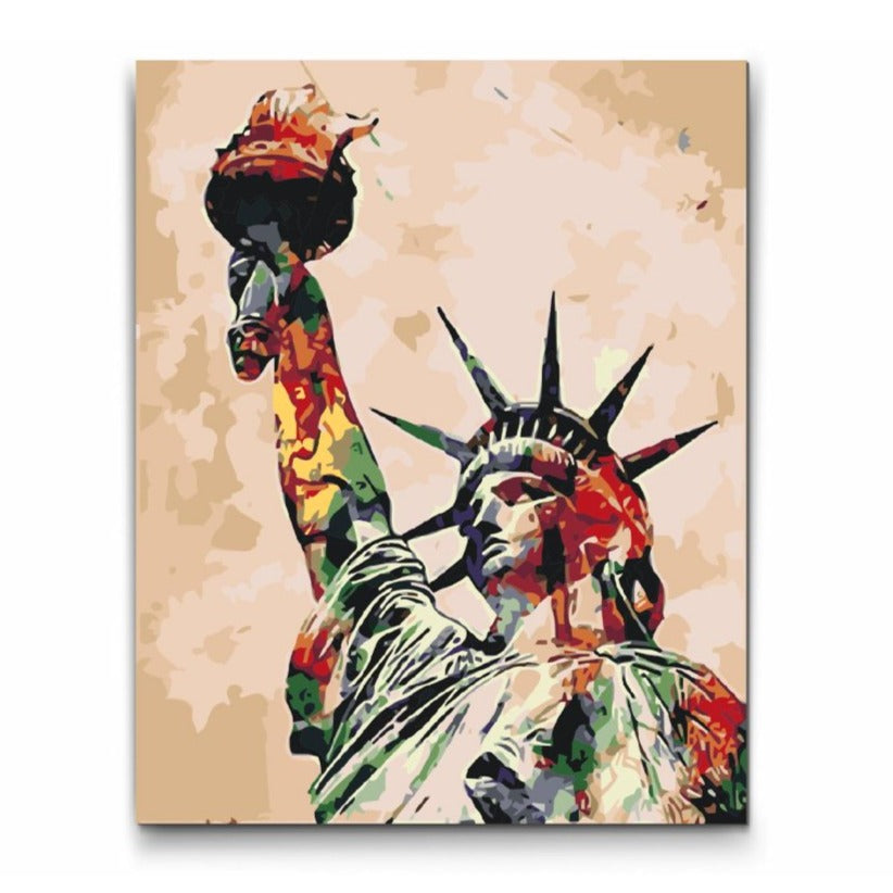 Frihetsgudinnan i New York – måla efter nummer tavla med stadsmotiv