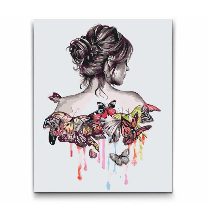 Fri som en fjäril – måla efter nummer tavla