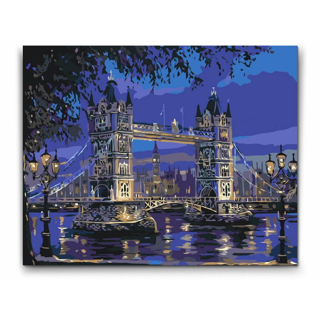 Måla efter nummer - Kväll på Tower Bridge London