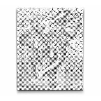 ELEPHANT POWER - prick konst - dot painting 