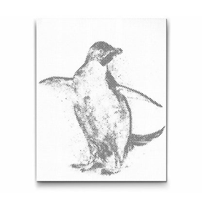 Happy Feet - prick konst - dot painting - dot art - prickmålning