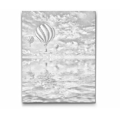 Luftballong - prick konst - dot painting - dot art - prickmålning