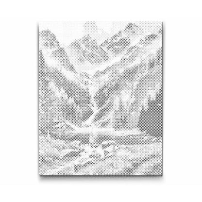 Vattenfallet - prick målning - prick konst - dot painting 