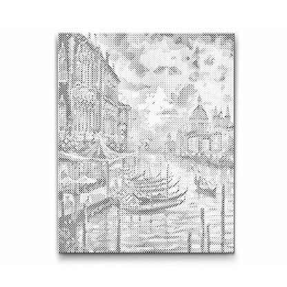 Venice - prick konst - dot painting - dot art - prickmålning