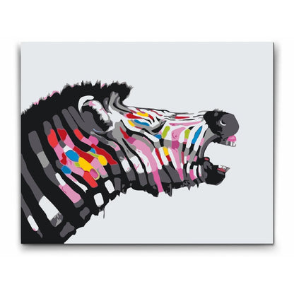 Måla efter nummer - HAPPY ZEBRA