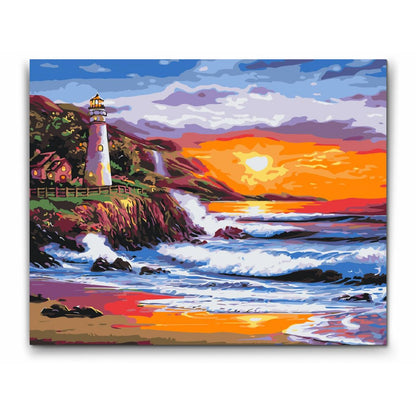 Måla efter nummer - SOLNEDGÅNG