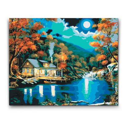 Måla Efter Nummer - MÅNLJUS SJÖ