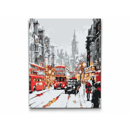 Paint by numbers - London i Snö - måla efter nummer vuxna