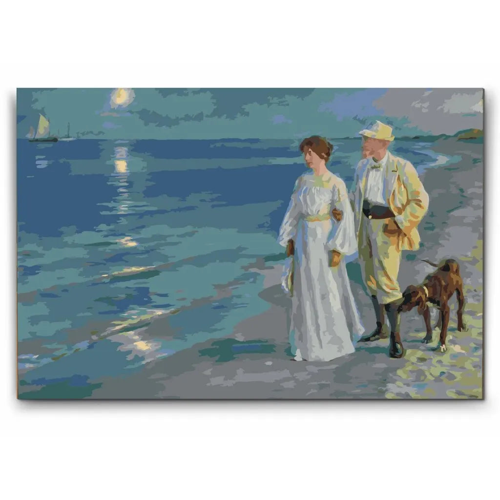 SUMMER EVENING AT SKAGEN BEACH av Peder Severing Krøyer