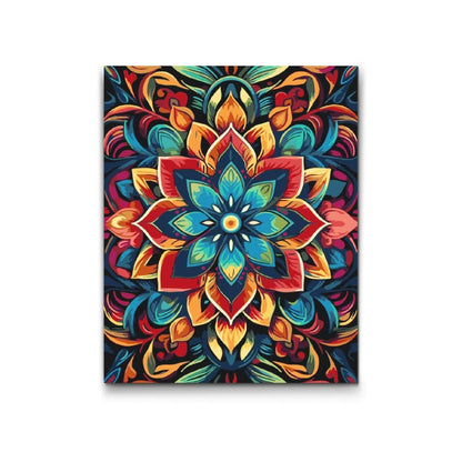 Mandala Paint by Numbers i starka färger – skapa ditt eget konstverk