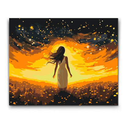 Måla efter nummer – I eldens ljus | Skapa din egen konst