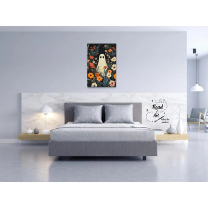 Måla efter nummer – Spöket i blommorna för en lekfull vägg