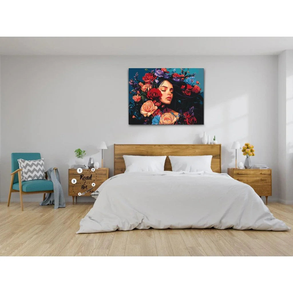 Paint by Numbers – Kvinna i blom | Måla efter nummer