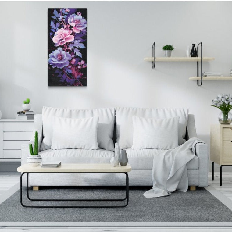 Blomma som ballerina i konstnärlig stil – paint by numbers tavla