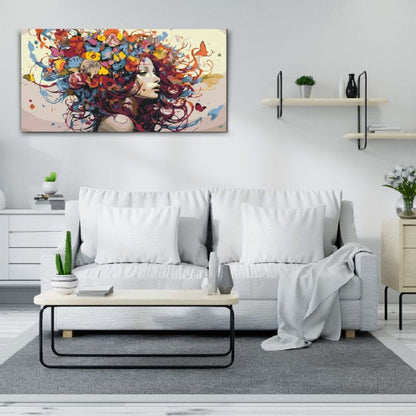 Blommande skönhet med konstnärlig stil – paint by numbers motiv
