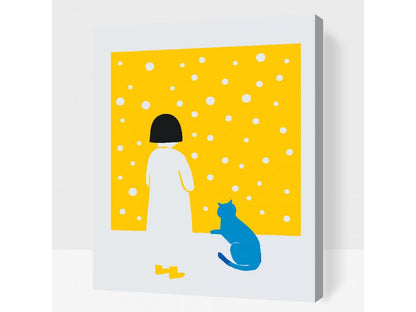  Skapa konst med "Blå Katt" Måla efter Nummer. Välj ramad eller oinramad. Dubbel mängd färg och penslar ingår. Utforska kreativitet!