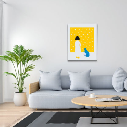  Skapa konst med "Blå Katt" Måla efter Nummer. Välj ramad eller oinramad. Dubbel mängd färg och penslar ingår. Utforska kreativitet!