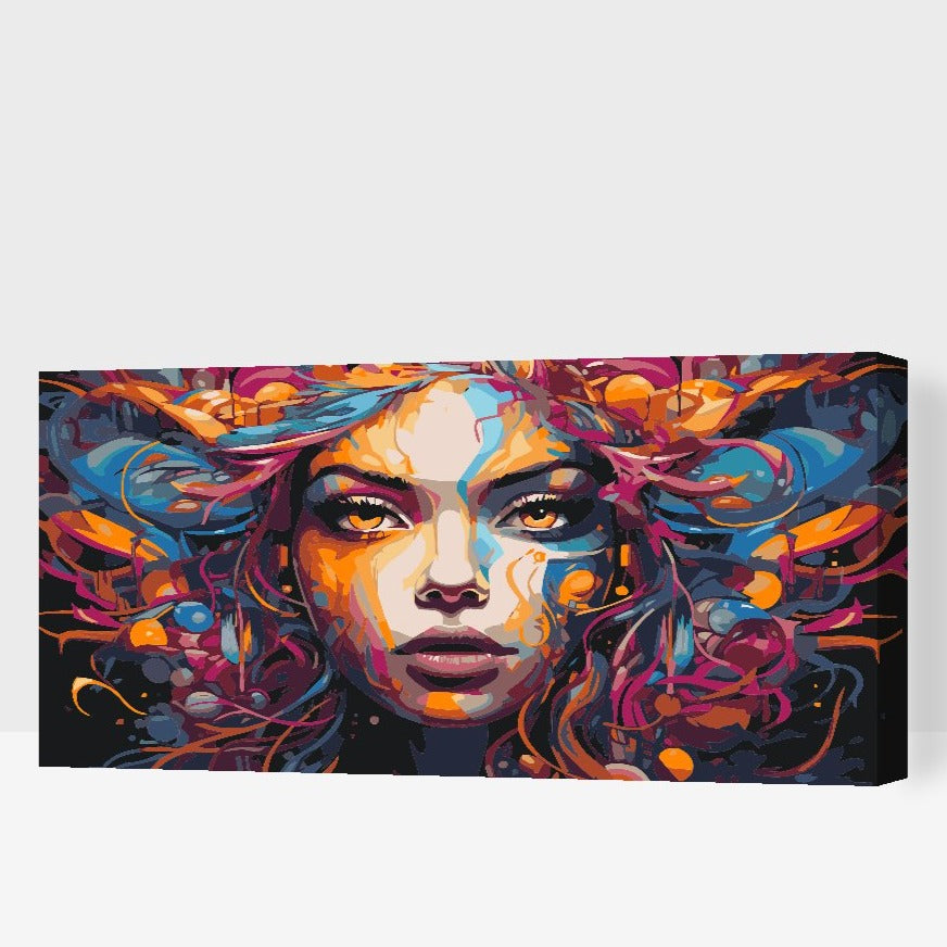 Skönhetens vågor i mjuka former – måla efter nummer tavla i abstrakt stil