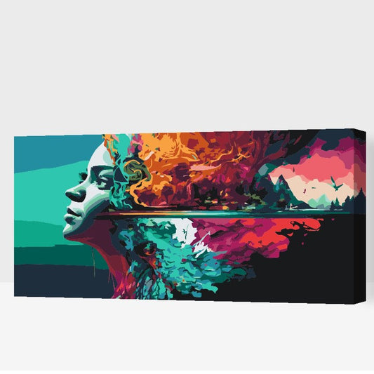 Drömmarnas dal i mjuka färger – måla efter nummer tavla