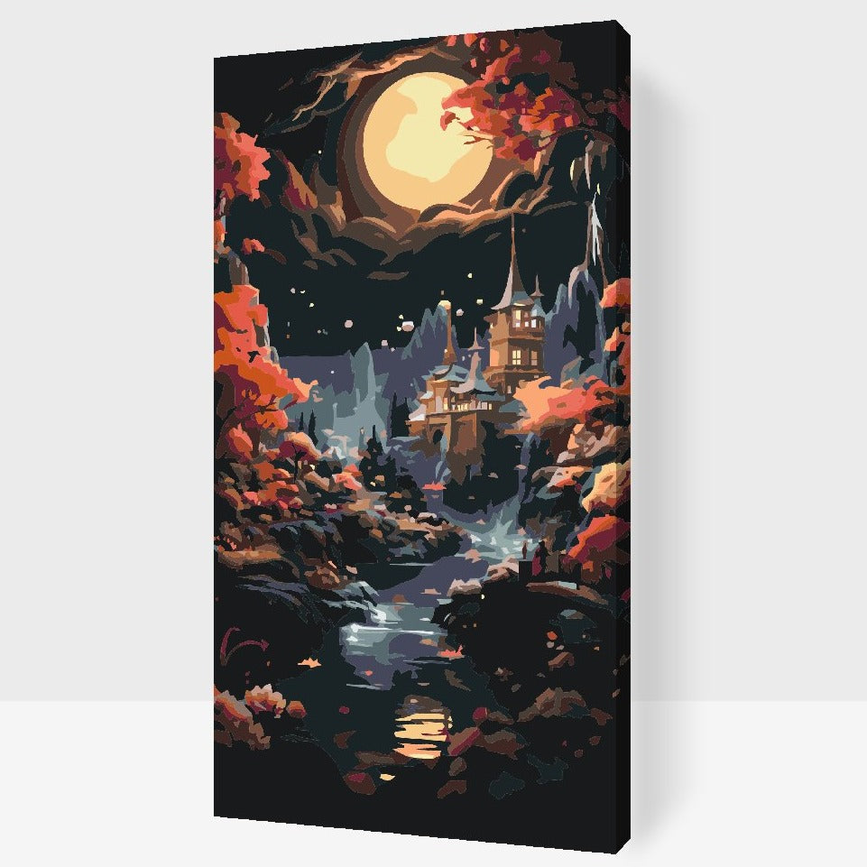 Äventyrsskogen med djur och träd – måla efter nummer tavla