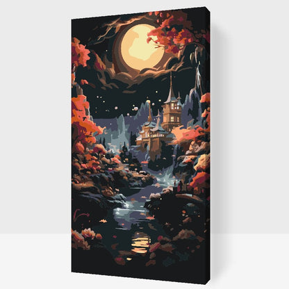 Äventyrsskogen med djur och träd – måla efter nummer tavla