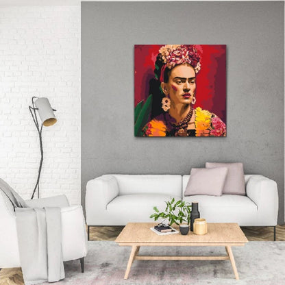 Färgstark Frida Kahlo i paint by numbers-format