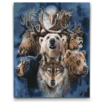 Måla efter nummer - Vilda djur