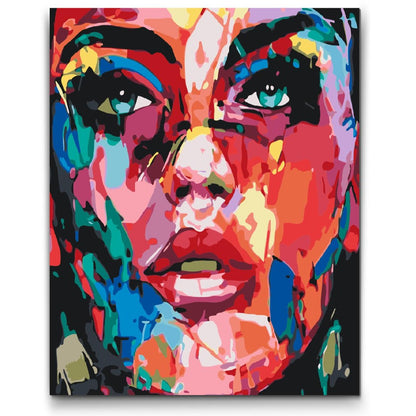 Måla efter nummer - Rebel Girl - paint by numbers vuxna