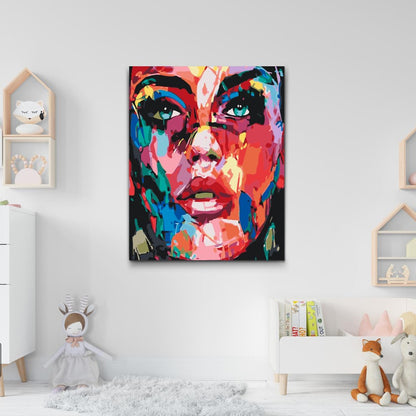 Måla efter nummer - Rebel Girl - paint by numbers vuxna