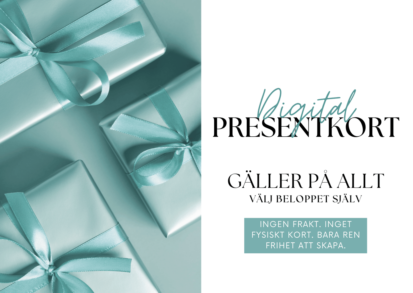 Digitalt presentkort till PaintByNumbers – skickas direkt via e-post
