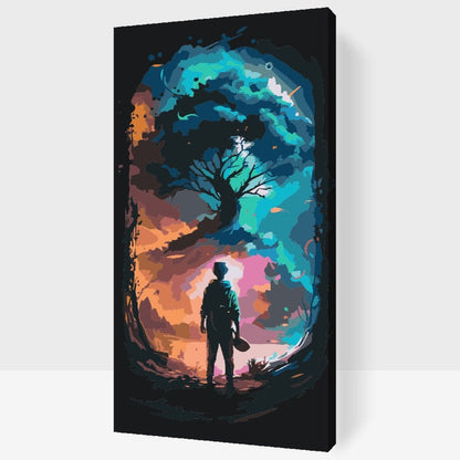 Mörk och magisk skog – måla efter nummer tavla med mystik