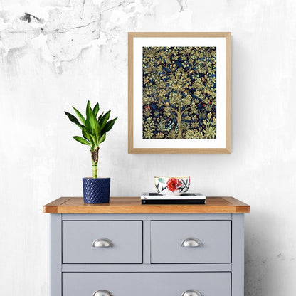 Livets träd med färgstarka grenar – måla efter nummer tavla för inre balans