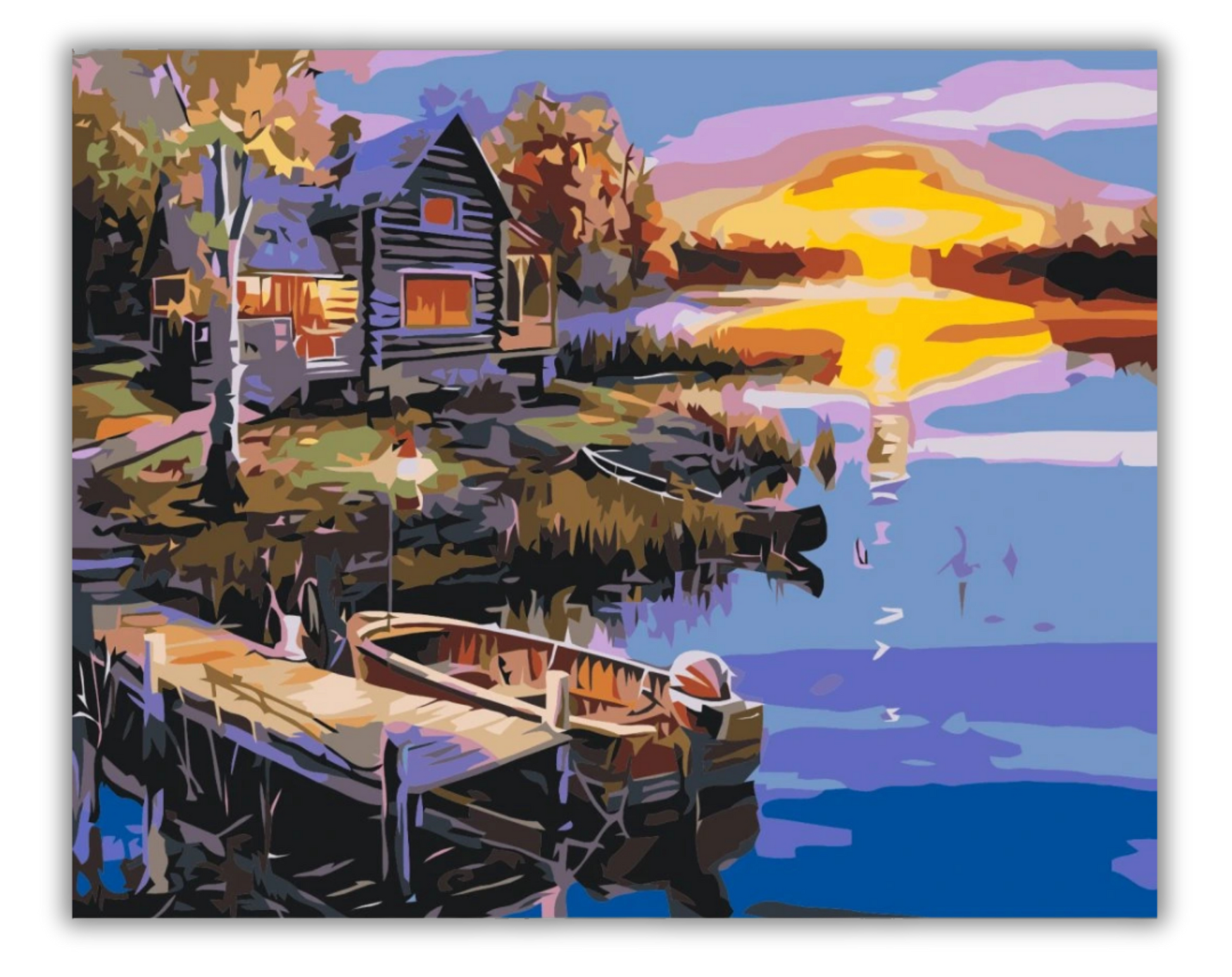 Fisketur – Måla Efter Nummer Tavla för Naturälskare | Premium Canvas