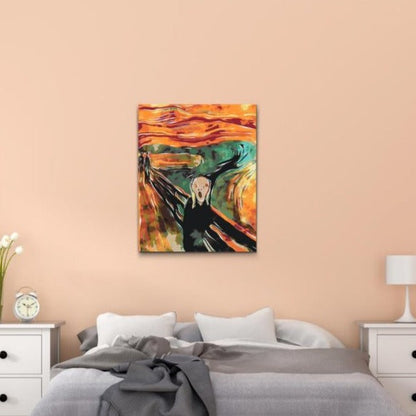 Uttrycksfull målning i Munch-stil – paint by numbers konstverk