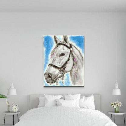 Köp vitt häst diamantmålning - Bästa kvalitet och pris 