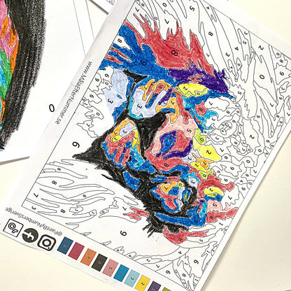 LEIJONA - ilmainen maali numeroiden mukaan