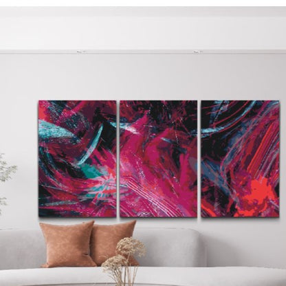 ABSTRAKTINEN HÖYHÄ - 3 osaa maalia numeroiden mukaan