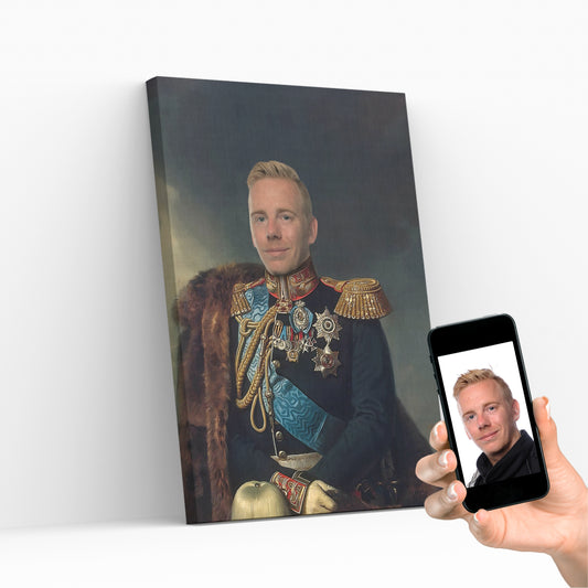 https://www.xn--mlaefternummer-lib.se/products/greven-skraddarsytt-kungligt-portrattARVPRINSEN- Skräddarsytt kungligt porträtt - unik presentidé - Canvas Tavla