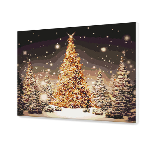Måla efter nummer - JULGRANAR - paint by numbers xmass