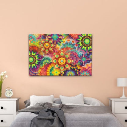 Mandala blommor - diamantmålning. Perfekt som en gåva till en vän eller som ett sätt att förbättra dina konstnärliga färdigheter.